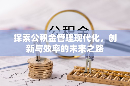 郑州探索公积金管理现代化，创新与效率的未来之路