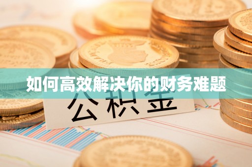 郑州如何高效解决你的财务难题