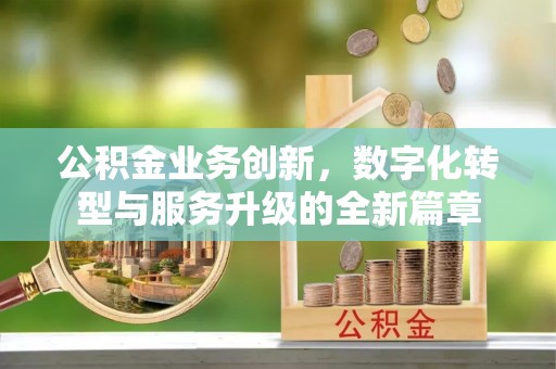 郑州公积金业务创新，数字化转型与服务升级的全新篇章