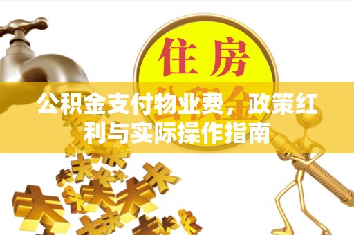 郑州公积金支付物业费，政策红利与实际操作指南