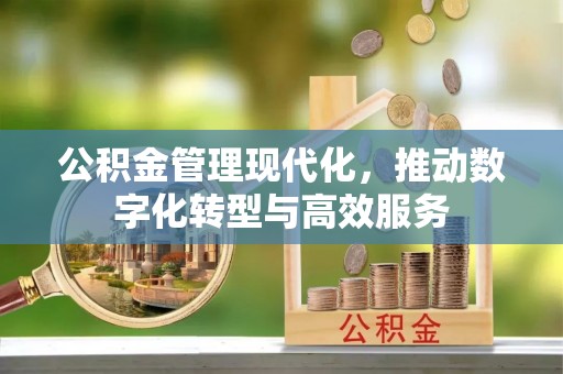 郑州公积金管理现代化，推动数字化转型与高效服务