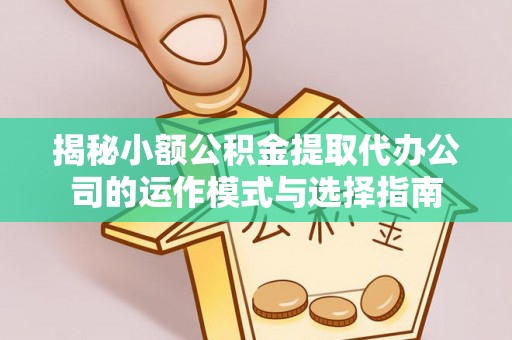 郑州揭秘小额公积金提取代办公司的运作模式与选择指南